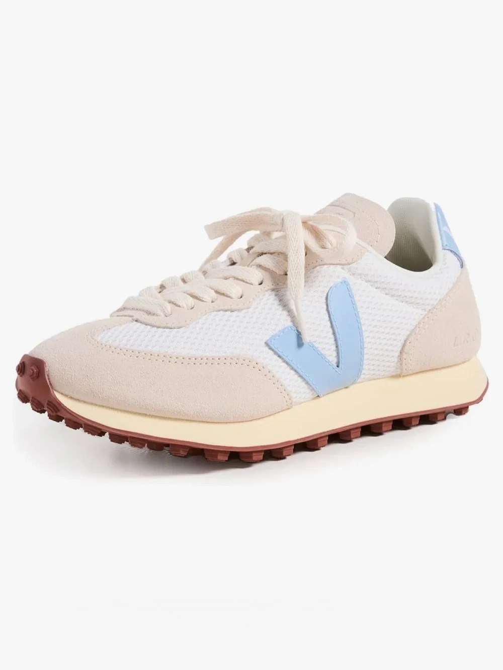 NWTVeja Women’s Rio Branco V-10 Runner in Beige & Light Blue - Picture 1 of 6